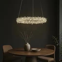 Невероятная хрустальная подвесная латунная люстра Ø 43 см | Ст. MD9105R-400 AB | Line F