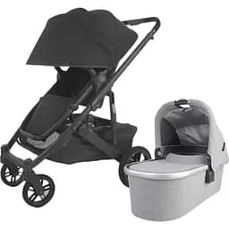 Прогулянкова коляска Uppababy Cruz V2 - JAKE + люлька Uppababy Carrycot-Stella Grey Brushed Melange Silver Frame