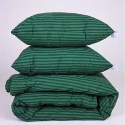 Набір MirSon №1048 Сolor Fun Line Stripe Emerald Silk 155 х 215 см смарагдовий (2200010884876) - мініатюра 4