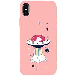 Чохол-накладка Toto Matt TPU 2 mm Print Case Apple iPhone XS Max Ufo Pink