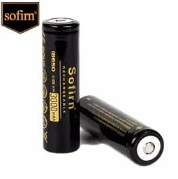 Акумулятор 18650 Sofirn 3000 mAh літій-іонна акумуляторна батарея Li-Ion 6.4А, 3.7V Випуклий плюс (19299) - мініатюра 3