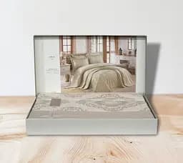 Покривало з наволочками Gardines Miray Beige 240 x 260 см pbe0051050 - мініатюра 4