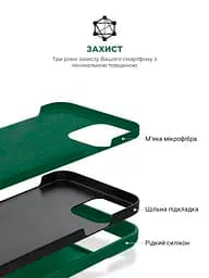 Силиконовый чехол с MagSafe для Apple iPhone 14 Plus, ICON2 MagCase, оливковый, противоударный, панель с мягкой подкладкой, защита всего корпуса, поддержка беспроводной зарядки, совместим с защитными стеклами и пленками, ArmorStandart (ARM68399) - мініатюра 6