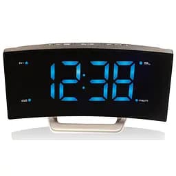 Годинник настільний з радіо Technoline WT460 Blue LED Black/Silver (WT460 blaue LED), Чорний - мініатюра 2