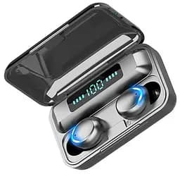 Навушники F9 TWS V5.0 Бездротові сенсорні Bluetooth з індикатором заряду чорні водонепроникні (NB-1) - мініатюра 4