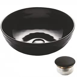 Умивальник тонкокерамічний Kraus Viva чорний KCV-200GBL, Білий