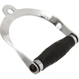 Ручка York Fitness для тяги з гумовою рукояткою, хром