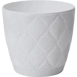 Горщик для квітів Form-Plastic Flow-19 з підставкою 3.55 л білий (5025-011)