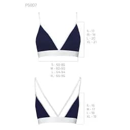 Спортивний топ із подвійними бретелями Passion PS007 TOP navy blue L - мініатюра 6