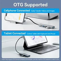 USB-Хаб Vention USB 3.0 Type-C - 4xUSB 3.0/1xUSB-C, 5Gbps, Black (TGZHB) - мініатюра 8