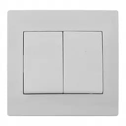 Выключатель Brille двойной серый VB-2V2 wh