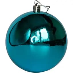 Ялинкова куля Devilon D10 см бірюзовий глянець пластик (250638)