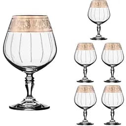 Набір келихів для бренді коньяку Lora Камена 380 мл 6 шт. NGC147SETBRANDY-D2