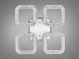 Люстра стельова LED Diasha S2205/4WH, 50W, 3200K-6500K, білий метал, сучасний стиль з пультом управління - мініатюра 4