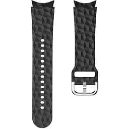 Ремінець для Samsung Galaxy Watch 5 44mm - чорний ширина кріплення 20мм силікон Watchbands Diamond (W28-2WB91937766)