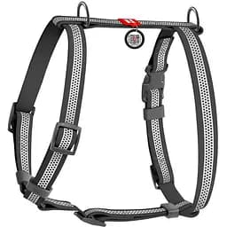 Шлея для собак Waudog Waterproof водостійка анатомічна Н-подібна з QR-паспортом, світловідбивна, пластикова пряжка-фастекс, L