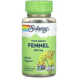 Фенхель Solaray 450 мг 100 вегетаріанських капсул (SOR01260)