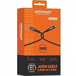Аудіо кабель Aux Amaya AUX-06 (2m) Black - мініатюра 2
