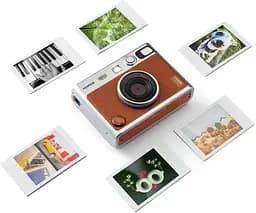 Подарунковий набір камера Fujifilm Instax Mini EVO, Фотопапір 50 шт, Прозорий чохол, Фотоальбом 108 фото Коричневий - мініатюра 4