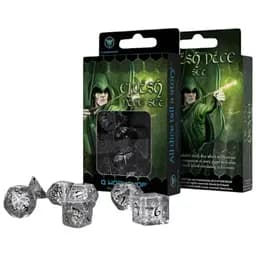 Набор кубиков Elvish Translucent & black Dice Set , 7 шт. (SELV07)