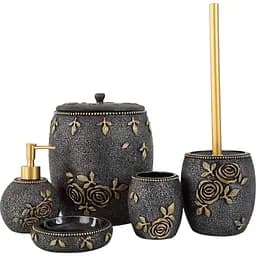 Комплект у ванну кімнату Irya Elvin fume 5 предметів темно-сірий (svt-2000022277549)