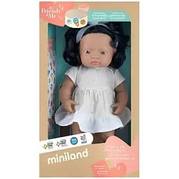 Лялька Miniland дівчинка брюнетка блакитноока в одязі 38 см подарункова коробка (33210)