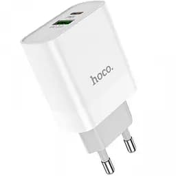 Сетевое зарядное устройство Hoco C80A Plus PD20W + QC3.0 2 порта быстрая зарядка универсальное