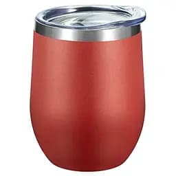 Комооо. - Склянка для вина з нержавіючої сталі на 12 унцій з кришкою, дорожній кухоль з подвійними стінками та вакуумною ізоляцією