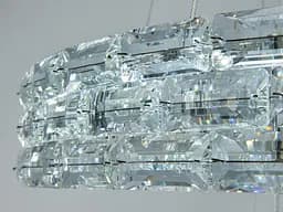 Підвісна LED-люстра Diasha 7896/500+400+300CH з трьома кришталевими кільцями, пультом, 70 W, CH, 53 см, 12-20m2 - мініатюра 4