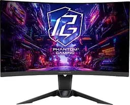 Монітор AsRock 27" PG27QRT2A Integrated Wi-Fi Curved QHD VA 180Hz (PG27QRT2A)
