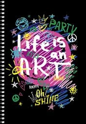 Тетрадь для записей Student А5, в клеточку, спираль, 80 л., Life is art (A5-SC-080-6093K)