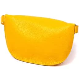 Шкіряна яскрава жіноча бананка Shvigel 16377 жовта - мініатюра 2