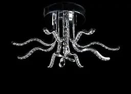 Люстра стельова LED Splendid Ray L78393/8, 100W, хром/білий, сучасний стиль, з пультом, 50 см