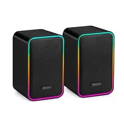 Комп'ютерні колонки Kisonli X21 Bluetooth, 20W, USB, RGB light, Black