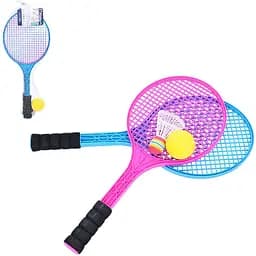 Набір пластикових тенісних ракеток MR1162, 2 шт., воланчик, м’ячик