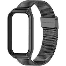 Ремешок металлический Mijobs Milan для фитнес браслета Xiaomi Mi Smart Band 8 Active Black