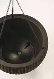Горщик для рослин Keter Rattan hanging sphere з ланцюжком коричневий (7290106924567) - мініатюра 5