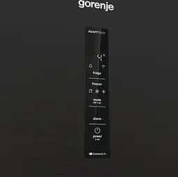 Холодильник Gorenje з нижн. мороз. камерою, 203х66х60см, 2 двері, 257(121) л, А+, Total NF, Зона св-ті, Інвертор, Зовн. Дисп, Wi-Fi, Чорний - мініатюра 8