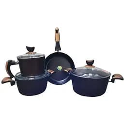 Набір каструль Casa Royal Elite Titanium із покриттям Bio Titanium 7 предметів Бронзовий