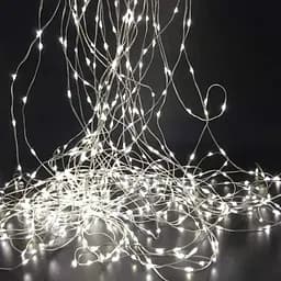 Гирлянда светодиодная от сети с белым проводом Хвост Y20-38WW 19611 2 м 200 LED холодный белый