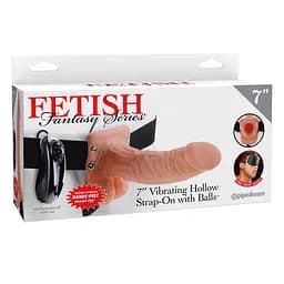 Порожнистий страпон з вібрацією Fetish Fantasy Series 18.9 см тілесний