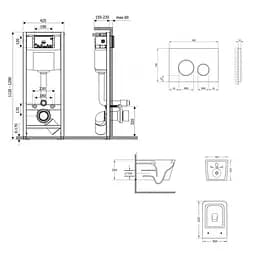 Набір Q-tap Nest 4 в 1 підвісний унітаз Crow Ultra Quiet 520x360x290 + комплект інсталяції QT05335172W48190 - мініатюра 8
