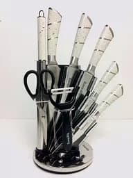 Набор ножей для кухни с подставкой Rainberg RB-8804 кухонные ножи и подставки белый