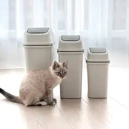 Відро для сміття MBM My Home з кришкою 6 л сіре (BIN-12 6L GRAY) - мініатюра 9
