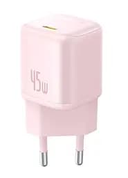Мережевий зарядний пристрій Baseus PicoGo GaN Fast Charger 1C 45 W P10176800413-00 Рожевий