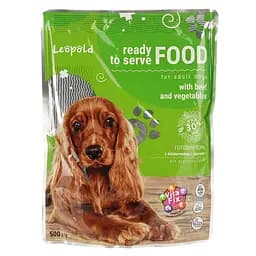 Влажный корм для собак Леопольд с говядиной, рисом и овощами 500 г
