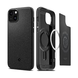 Чехол Spigen Mag Armor MagSafe для iPhone 15 Matte Black (ACS06815) + защитное стекло - мініатюра 8