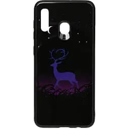 Чохол-накладка Toto Night Light Print Glass Case Samsung Galaxy A20/A30 Deer