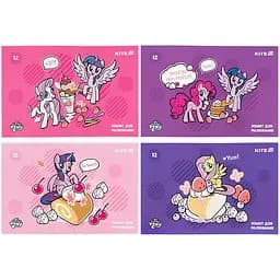 Набір зошитів для малювання Kite My Little Pony 12 аркушів скоба софт тач + УФ лак 20 шт. (LP25-241)
