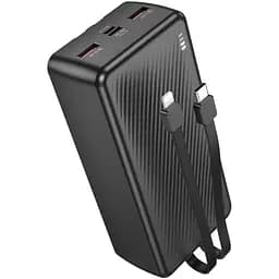 Зовнішній акумулятор BOROFONE BJ57B Graceful 22.5W+PD20W fully compatible power bank with cable(30000mAh) Black (6941991116469)
